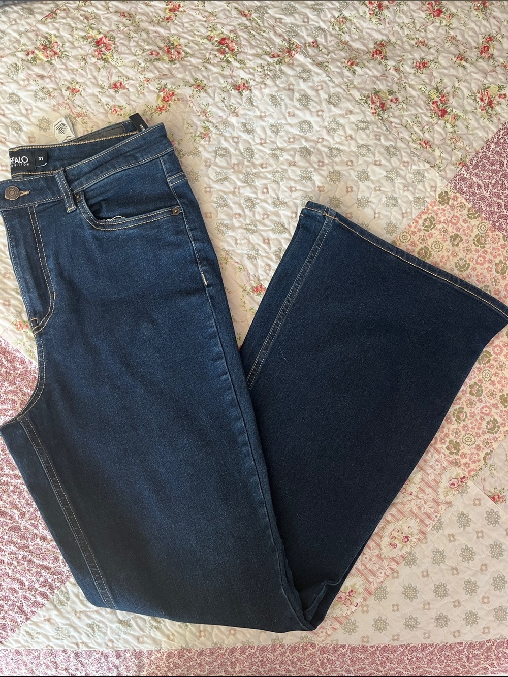 Buffalo David Bitton Women's Dark Blue Flare Jeans